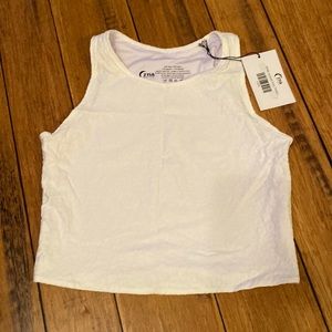 Zyia white leopard crop tank
